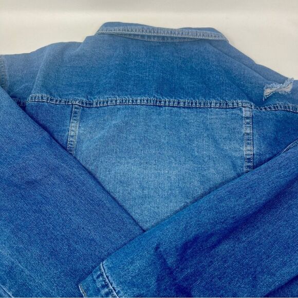 Stylish Blue Denim Jacket -14 - Picture 6 of 13
